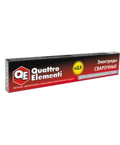 Электроды Quattro Elementi сварочные нержавеющие 2,5мм, 0,9 кг