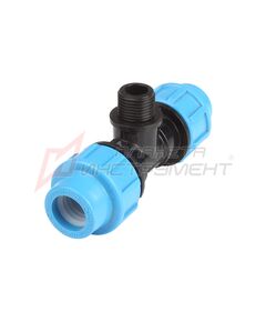 Тройник ДЖИЛЕКС ПНД РР 20 x 1/2” x 20 (9430) с наружной трубной резьбой