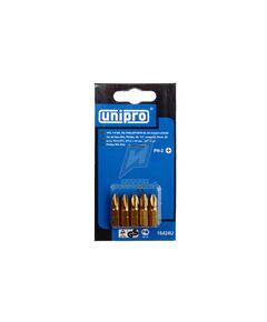 Насадка UNIPRO Филипс РH2х25мм титан, 1/4", 5шт