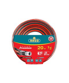 Шланг поливочный RACO PREMIUM 1/2″, 20м 40атм пятислойный, усиленный двумя слоями армирования (40300-1/2-20)
