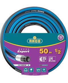 Шланг поливочный RACO EXPERT 1/2″, 50м 35 атм четырёхслойный, армированный (40302-1/2-50)