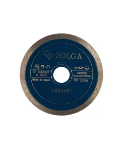 Диск алмазный SOLGA DIAMANT 115_22.23 Ceramics Marble сплошной керамика, мрамор (15700115)