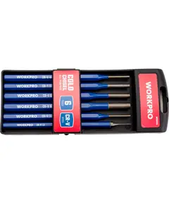 Набор выколоток WORKPRO, 6 шт, 150 мм, CrV, шестигранный профиль (WP201304)