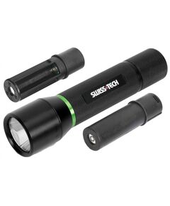 Фонарик перезаряжаемый 3AAA&18650, 180/80 м, алюминиевый корпус SWISS+TECH