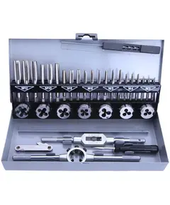 Набор метчиков и плашек FEIDA TOOLS (TD3201/TD028) 32 шт, М3-4-5-6-8-10-12, металл.кейс (106п)