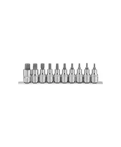 Набор насадок OMBRA торцевых 10 предметов 1/2"DR TORX® на держателе, T20-T70, 100 мм