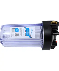 Колба Аквабрайт АБФ-10ББ-ПР прозрачная для холодной воды, Big Blue 10". Подключение 1 дюйм.