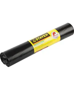 Мусорные мешки STAYER HEAVY DUTY, 240л, 10шт, черные, особопрочные, (39157-240)