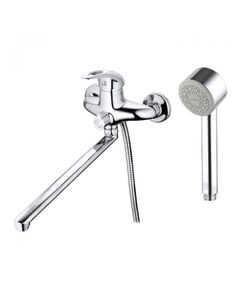 Смеситель ZEGOR NHK7-A048 для ванны с плоским пов изливом, ø40, встр. переключение