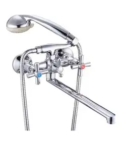 Смеситель ZEGOR DFR7-B722 для ванны с плоским пов изл, кер (1/2) 180°, усил. шар. переключение