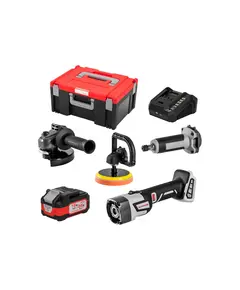 Акк. угловая шлиф. машина ИНТЕРСКОЛ УШМ125/36ММ, набор АПИ 36В (МБ-150, АПИ-4(2)/18(36), ЗУ-4/18(36), ПШМ-3606ВЭ, УПМ-36ВЭ)