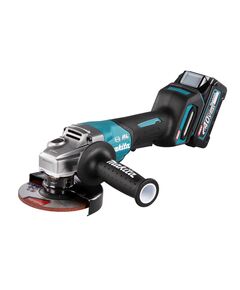 Акк. угловая шлиф. машина MAKITA GA013GM201, б\щет, ф 125 мм, 40 В, 2х4 Ач Li-ion, 8500 об\м, 2.9-3.5 кг, клавиш., тормоз, anti-restart, AFT, ADT, XGT