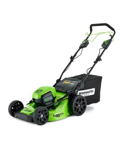 Аккумуляторная газонокосилка GREENWORKS GD60LM46SP, 60В, акб 4 а/ч, зу, привод шир. скаш. 46 см, 60 л, 7 уровней, б/щ