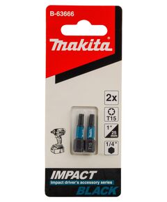 Насадка MAKITA бита T15, Impact Black   25 мм, C-form, 2 шт.
