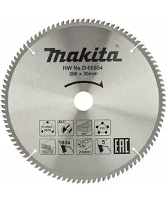Диск пильный MAKITA 260x30x2.6/1.8x100T универсальный для алюминия/дерева/пластика
