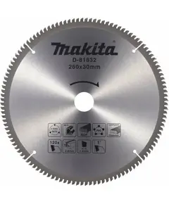 Диск пильный MAKITA 260x30x2.6/1.8x120T универсальный для алюминия/дерева/пластика