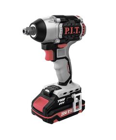 Акк. гайковерт P.I.T. PIW20H-300B/4 IMPACT, бесщеточный, 20 В, 300 Нм, 1/2"+HEX 1/4", 1х4 Ач, ЗУ, кейс