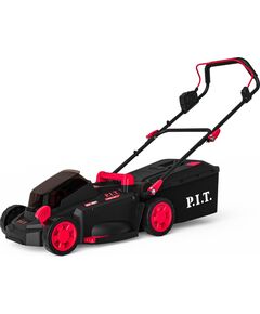 Аккумуляторная газонокосилка P.I.T. PLM20H-330B/1, бесщёточная (20 В, 33 см, выс. 25-75 мм, 30 л, 1 акб 4Ач, ЗУ)