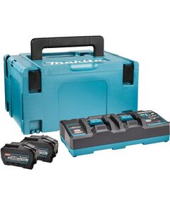 Набор MAKITA аккумулятор и з/у 40В, XGT, BL4050F, 2x5.0 Ач, DC40RB, кейс MAKPAC тип 3 (191U18-9)