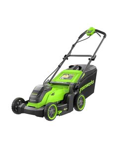 Аккумуляторная газонокосилка GREENWORKS GD40LM411, 40V, бесщеточная, 41 см, 1х5 Ач, ЗУ