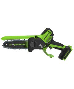 Акк. пила цепная GREENWORKS GD24CS15 (мини), 24 В, 6", 15 см, бесщеточная, автоматическая смазка цепи, усилиная цепь, без АКБ и ЗУ (2010107)