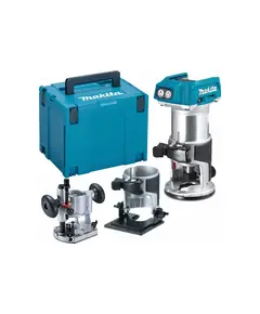 Акк. фрезер MAKITA DRT50ZJX2 кромочный, 18В Li-ion, 10000-30000 об/мин, 40 мм, 2.1 кг, без АКБ и ЗУ