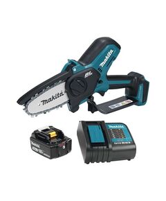 Акк. пила цепная MAKITA DUC101SF, LXT BL 18В, 320 Вт, 4"/10 см, 0.325", 1.1мм, 8 м/с, XPT, (BL1830B, DC18SD)