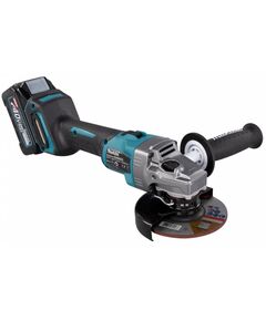 Акк. угловая шлиф. машина MAKITA GA005GU201, XGT BL 40В, 125 мм, 8500 об/м, 2x4.0Ач. BL4040F, DC40RA, Makpac4