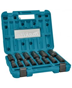 Набор головок MAKITA ударных удлиненных торцовых Impact Black 1/2", 14 шт (10, 11, 12, 13, 14, 16, 17, 19, 21, 22, 24, 27, 30, 32 мм)
