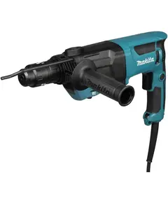 Перфоратор MAKITA HR2670FT, 800 Вт, 26 мм, 3 реж, 3.0 Дж, 0-4500 уд/м, 3.1 кг, кейс, б/зажимной патрон
