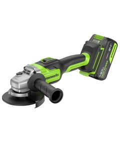 Акк. угловая шлиф. машина GREENWORKS GD24AG, 125 мм, 24 В, 1x4 Ач, 10500 об/мин, бесщеточная, ЗУ, коробка (3200207CUB)