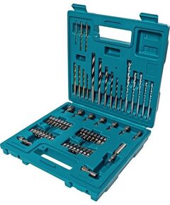 Набор насадок MAKITA "Basic", 60 шт., Сверло по металлу HSS-TIN, 7 шт. Сверла по кирпичу и камню, 5 шт. Сверло спиральное по дереву, 6 шт. Биты 25 мм