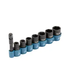 Набор головок MAKITA ударных торцовых 1/4” 8 шт. (6, 7, 8, 10, 11, 12, 13 мм, адаптер) (E-12289)