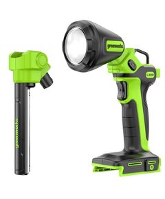 Акк. фонарь GREENWORKS G24UL, LED 2-в-1 со сменными плафонами (650 Лм) 24V, без АКБ и ЗУ