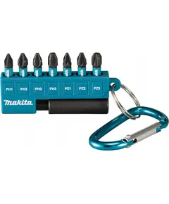 Набор бит MAKITA Impact Black 25 мм 8 шт. (PH1, 2XPH2, PH3, PZ1, PZ2, PZ3, магнитный держатель)