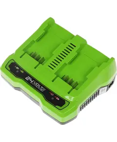 Зарядное устройство GREENWORKS G24C, 24В, 2А, на 2 аккумулятора (2931907qw)
