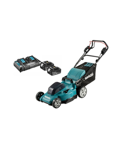 Акк. газонокосилка самоходная MAKITA DLM481CT2, LXT 2х18 В, 860 Вт, 48 см, 62 л, 2.5-5 км/ч, 4 в 1, XPT (2xBL1850B, DC18SH)