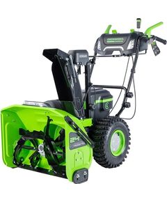 Акк. снегоуборочник GREENWORKS GD82ST56, 61 см, самоходный, бесщеточный, АКБ 82В, 3х8 Ач, быстрое ЗУ 8а (2602807UF3)