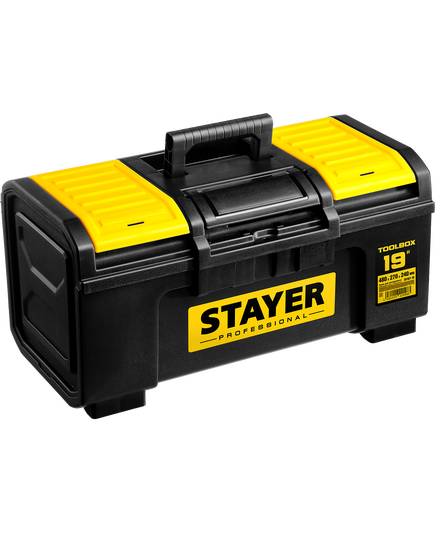 Ящик для инструмента STAYER TOOLBOX-19 серия «PROFESSIONAL», 19", 480х270х240мм, пластик, (38167-19)