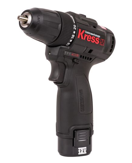 Аккумуляторный шуруповерт KRESS KU202.1 BL, кейс, изображение 3 от магазина Планета Инструмент Аккумуляторный шуруповерт KRESS KU202.1 BL, кейс, изображение 3