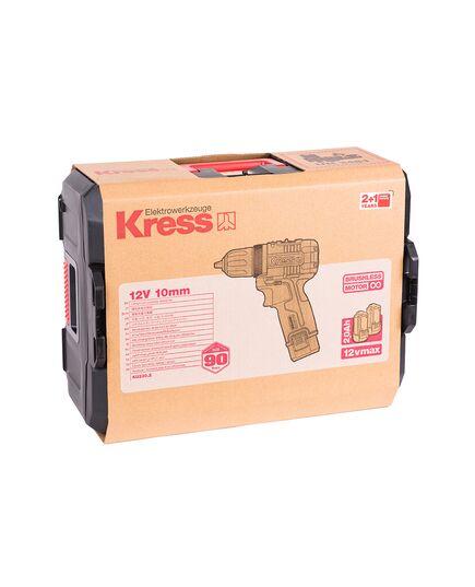 Аккумуляторный шуруповерт KRESS KU230.2 BL, кейс, изображение 10 от магазина Планета Инструмент Аккумуляторный шуруповерт KRESS KU230.2 BL, кейс, изображение 10