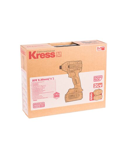 Аккумуляторный винтоверт KRESS KU290 BL, 2х4Ач Li-ion, кейс, изображение 11