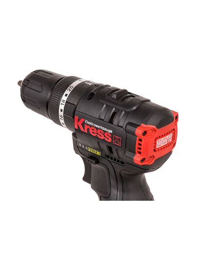 Аккумуляторный шуруповерт ударный KRESS KU370.2 BL, 2х2.0Ач Li-ion, кейс, изображение 5