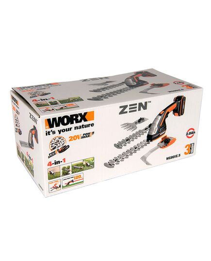 Аккумуляторные ножницы WORX WG801E.5 (в комплекте с тяпкой), изображение 3 от магазина Планета Инструмент Аккумуляторные ножницы WORX WG801E.5 (в комплекте с тяпкой), изображение 3