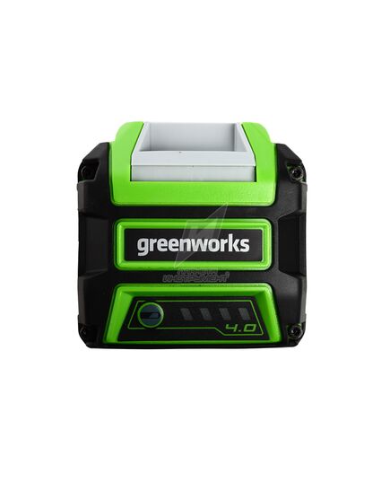Аккумулятор GREENWORKS G40B4, 40В 4Ач Li-ion G-MAX 40V (2927007gw), изображение 2 от магазина Планета Инструмент Аккумулятор GREENWORKS G40B4, 40В 4Ач Li-ion G-MAX 40V (2927007gw), изображение 2