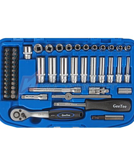 Набор ключей GeeTee 54 предмета 1/4'', изображение 2 от магазина Планета Инструмент Набор ключей GeeTee 54 предмета 1/4'', изображение 2
