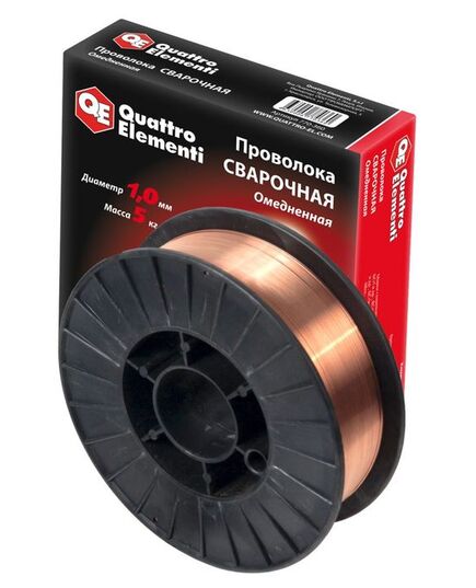 Проволока Quattro Elementi сварочная омедненная 1.0мм масса 5.0 кг, изображение 2