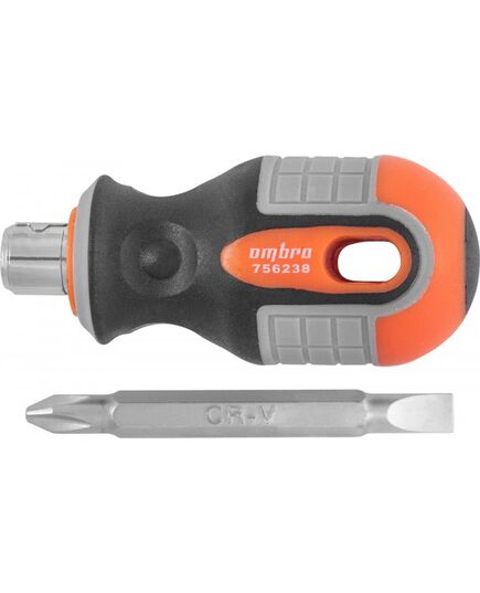 Отвёртка OMBRA двусторонняя “ROUND GRIP” РН2 х SL6 мм L=38 мм, изображение 2