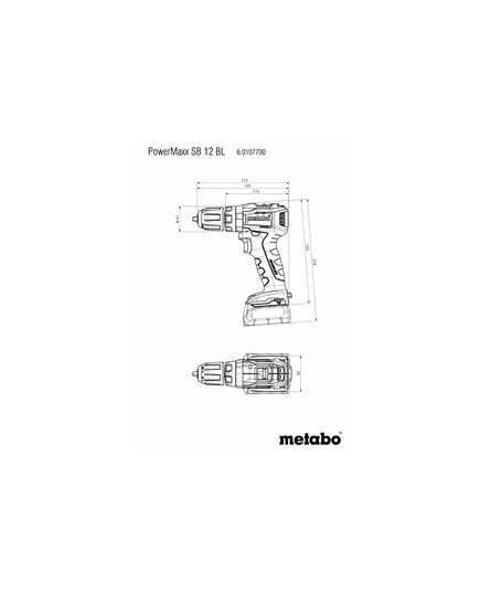 Аккумуляторный шуруповерт ударный METABO Power Maxx SB 12 BL (601077500), изображение 3 от магазина Планета Инструмент Аккумуляторный шуруповерт ударный METABO Power Maxx SB 12 BL (601077500), изображение 3