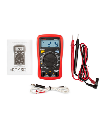 Мультиметр RGK цифровой DM-10, 200,0 мВ-600 В, изображение 5